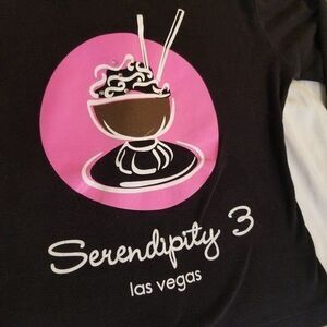 Las Vegas Womens Hoodie M Serendipity 3 Jacket Zip Bling Frozen Hot Chocolate